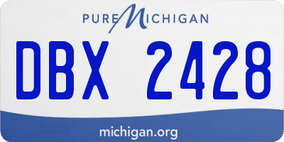 MI license plate DBX2428