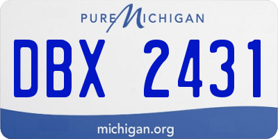 MI license plate DBX2431