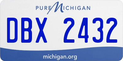 MI license plate DBX2432