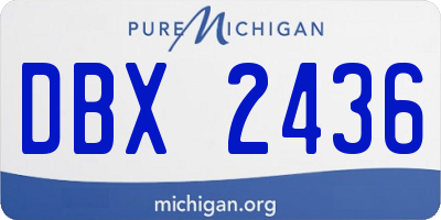 MI license plate DBX2436
