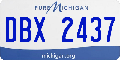 MI license plate DBX2437