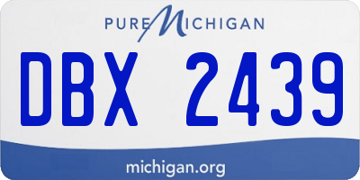 MI license plate DBX2439