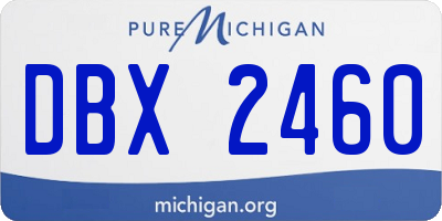 MI license plate DBX2460
