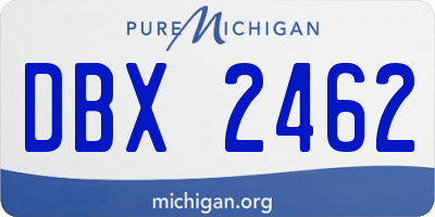 MI license plate DBX2462