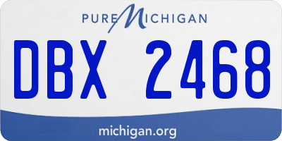MI license plate DBX2468