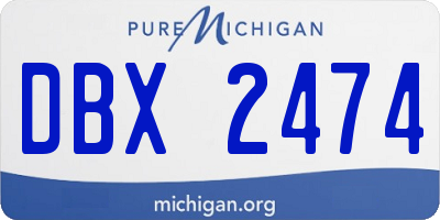 MI license plate DBX2474
