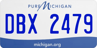 MI license plate DBX2479