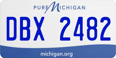 MI license plate DBX2482