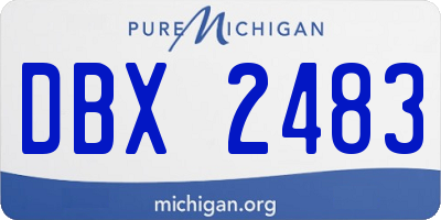 MI license plate DBX2483