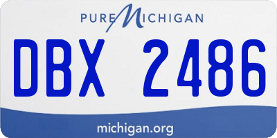 MI license plate DBX2486