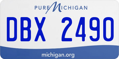 MI license plate DBX2490
