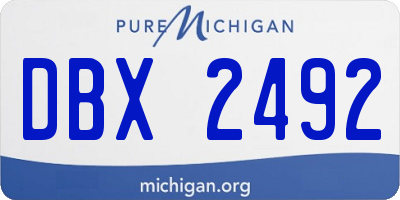 MI license plate DBX2492