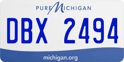 MI license plate DBX2494