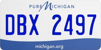 MI license plate DBX2497