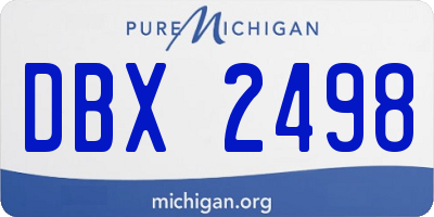 MI license plate DBX2498