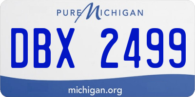 MI license plate DBX2499
