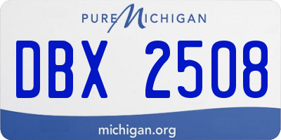 MI license plate DBX2508