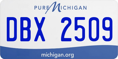 MI license plate DBX2509