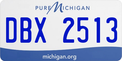 MI license plate DBX2513