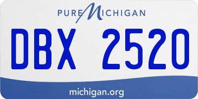 MI license plate DBX2520