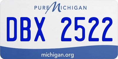 MI license plate DBX2522