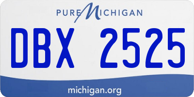 MI license plate DBX2525