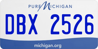 MI license plate DBX2526