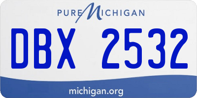 MI license plate DBX2532