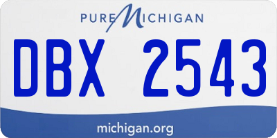 MI license plate DBX2543