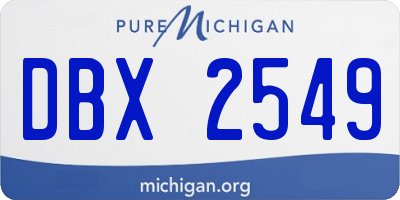 MI license plate DBX2549
