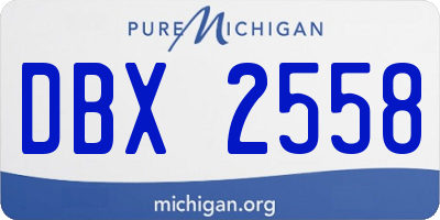 MI license plate DBX2558