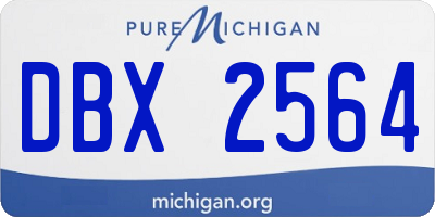 MI license plate DBX2564