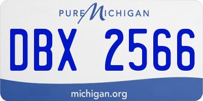 MI license plate DBX2566