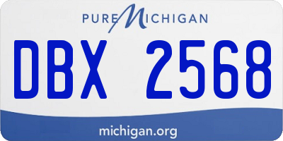 MI license plate DBX2568