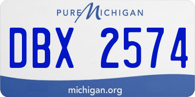 MI license plate DBX2574