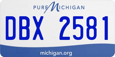 MI license plate DBX2581