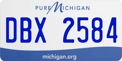 MI license plate DBX2584