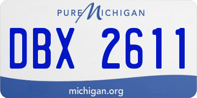 MI license plate DBX2611
