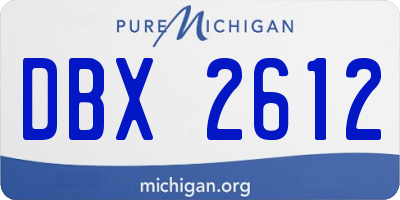 MI license plate DBX2612