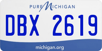 MI license plate DBX2619