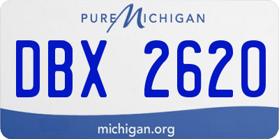 MI license plate DBX2620
