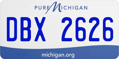 MI license plate DBX2626