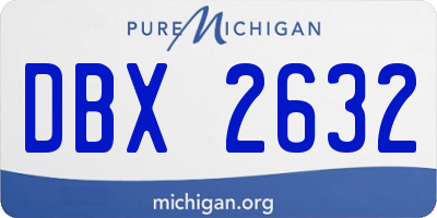 MI license plate DBX2632