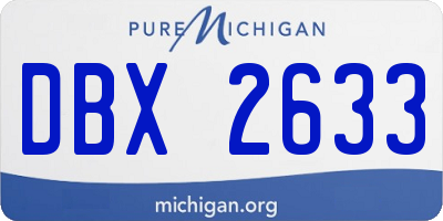 MI license plate DBX2633