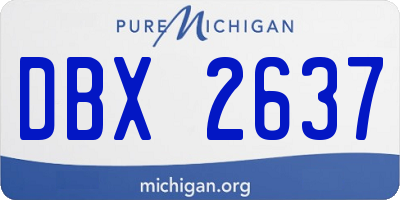 MI license plate DBX2637