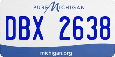 MI license plate DBX2638