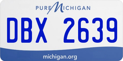 MI license plate DBX2639