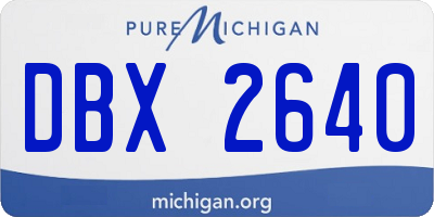 MI license plate DBX2640