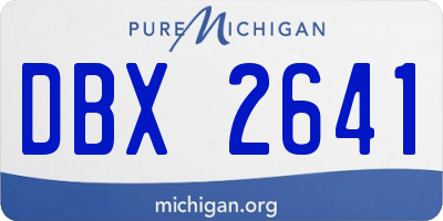 MI license plate DBX2641