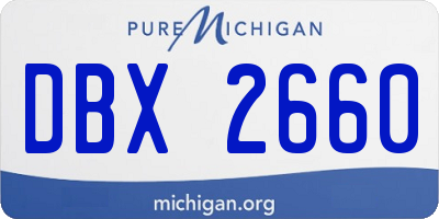 MI license plate DBX2660